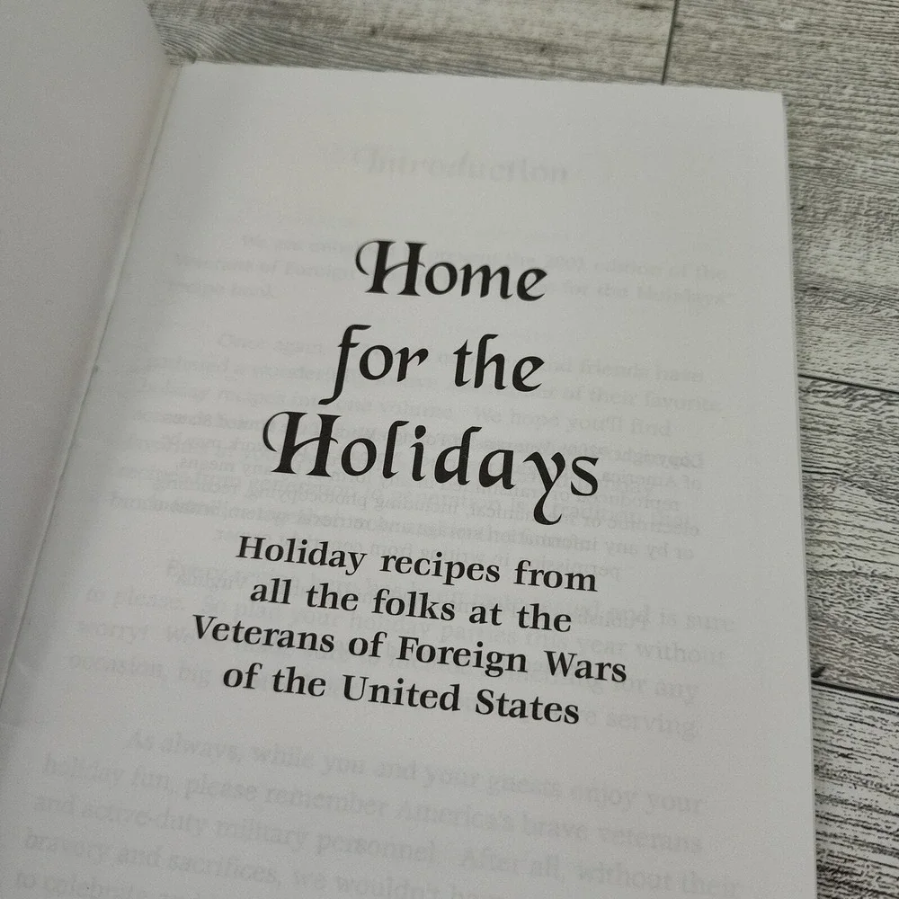 Home‎ for the Holidays Volume 5 VFW 2001 Cookbook Booklet Community Recipes